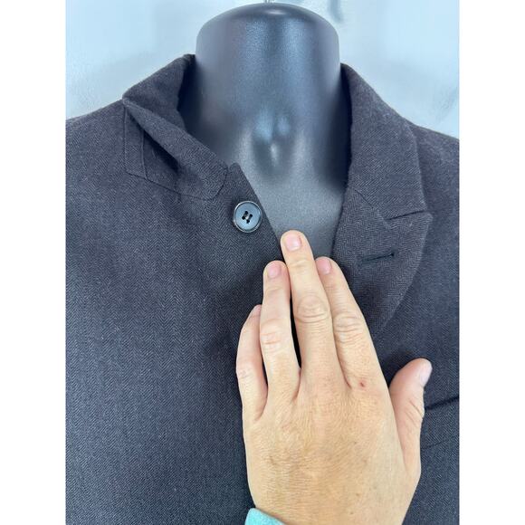 Allsaints Rile Jacket Wool Coat Button Front Preppy Size 44 NWOT - Picture 11 of 12